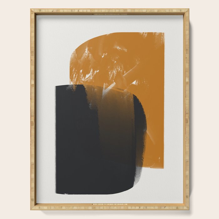 Black And Ochre Serving Tray Gallery Image 1