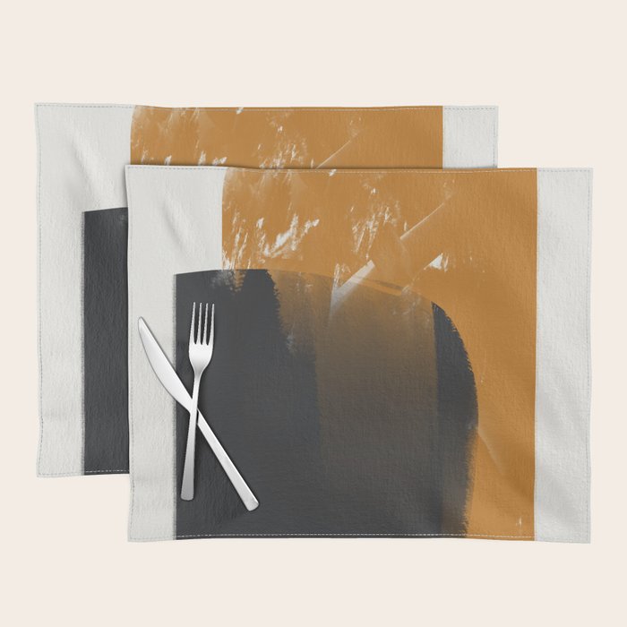 Black And Ochre Placemat Gallery Image 1