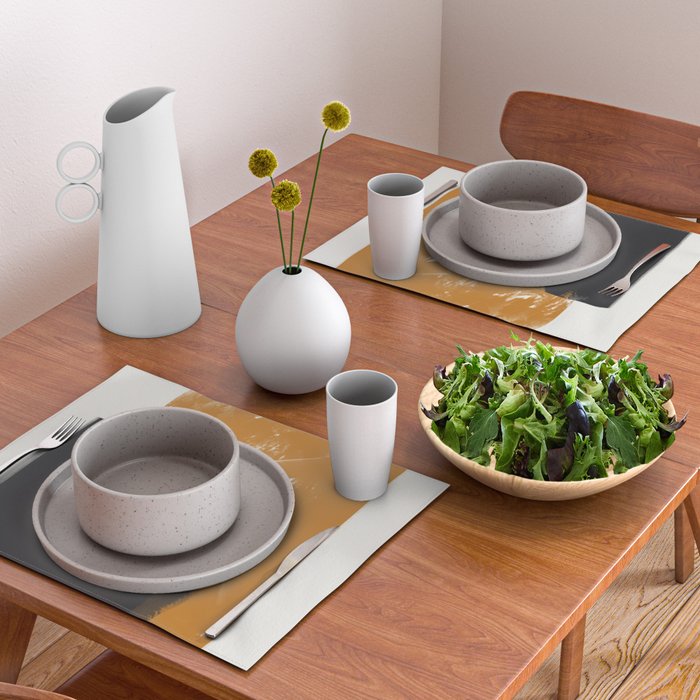 Black And Ochre Placemat Gallery Image 2