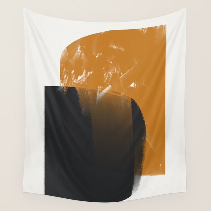 Black And Ochre Wall Tapestry Gallery Image 1