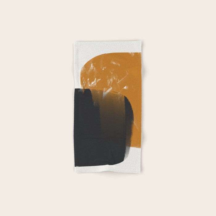 Black And Ochre Bath Towel Gallery Image 1