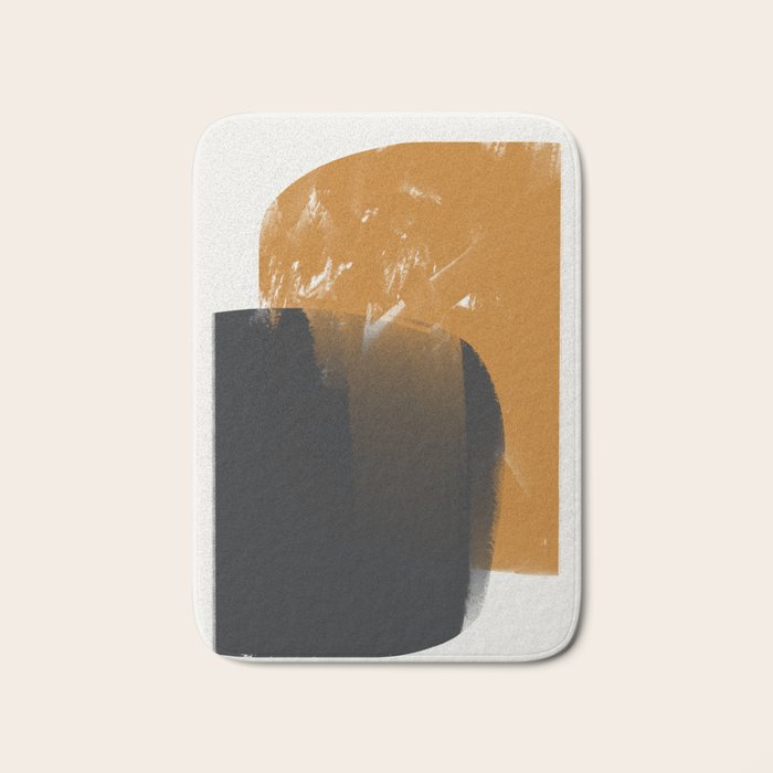 Black And Ochre Bath Mat Gallery Image 1