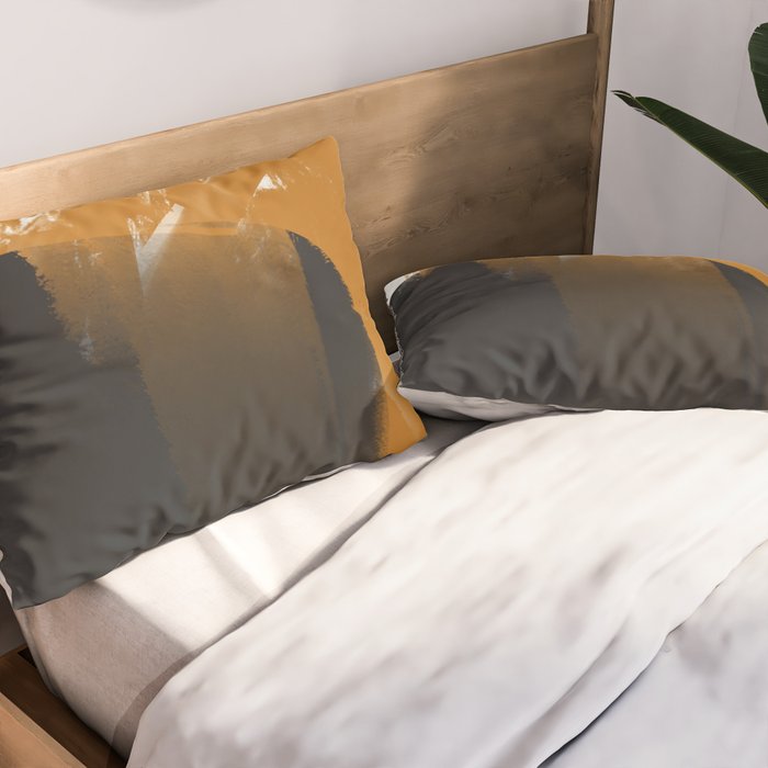 Black And Ochre Pillow Sham Gallery Image 2