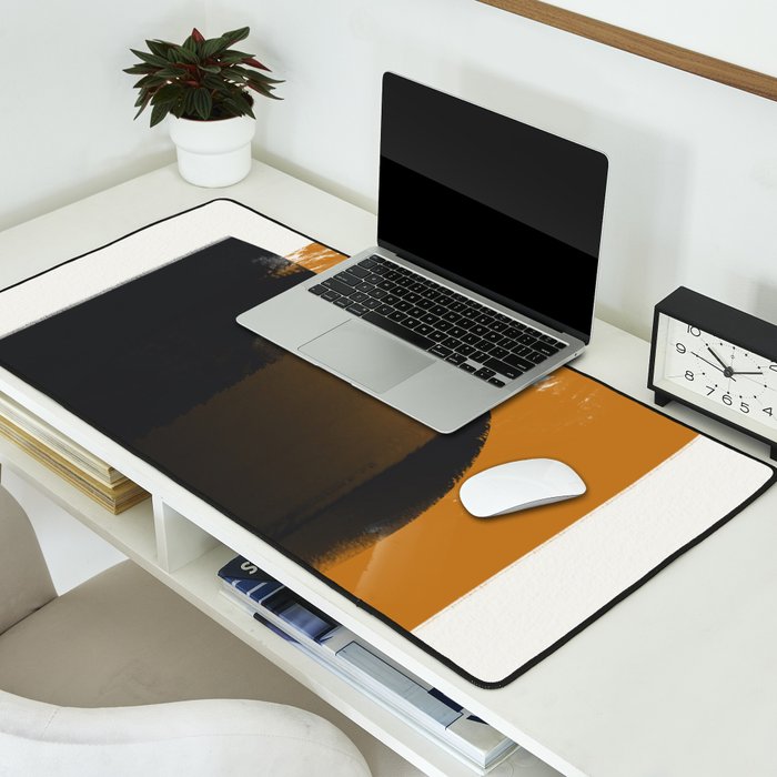 Black And Ochre Desk Mat Gallery Image 2