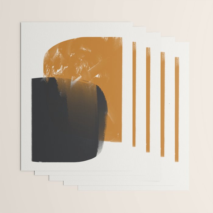 Black And Ochre Wrapping Paper Gallery Image 3