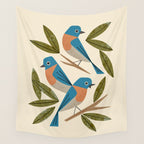 Bluebirds Wall Tapestry Gallery Image 4