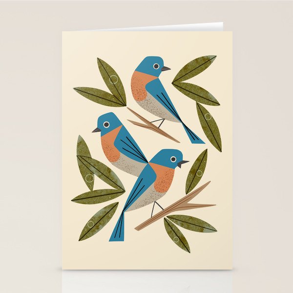 Bluebirds Stationery Card Gallery Image 2
