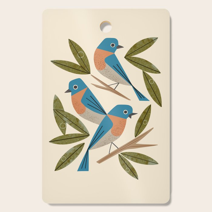 Bluebirds Cutting Board Gallery Image 1