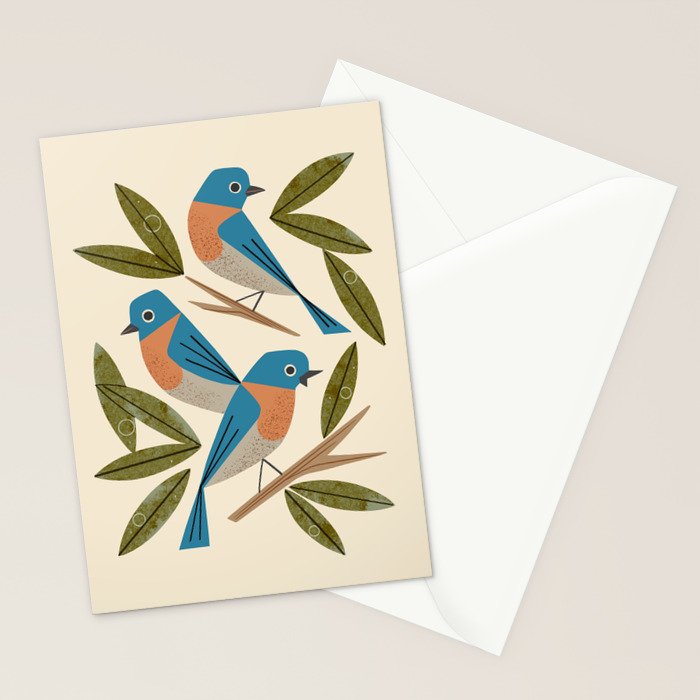 Bluebirds Stationery Card Gallery Image 2