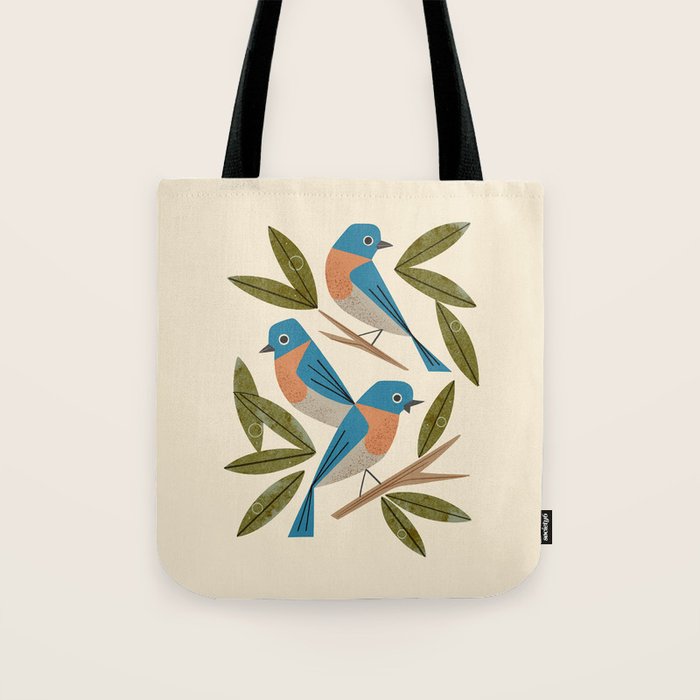Bluebirds Tote Bag Gallery Image 1