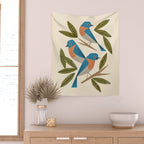 Bluebirds Wall Tapestry Gallery Image 2