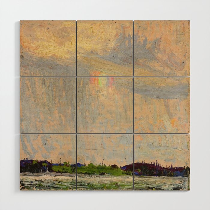 Tom Thomson Misty Sky c. 1913-1914 Canadian Landscape Artist Wood Wall Art Gallery Image 1