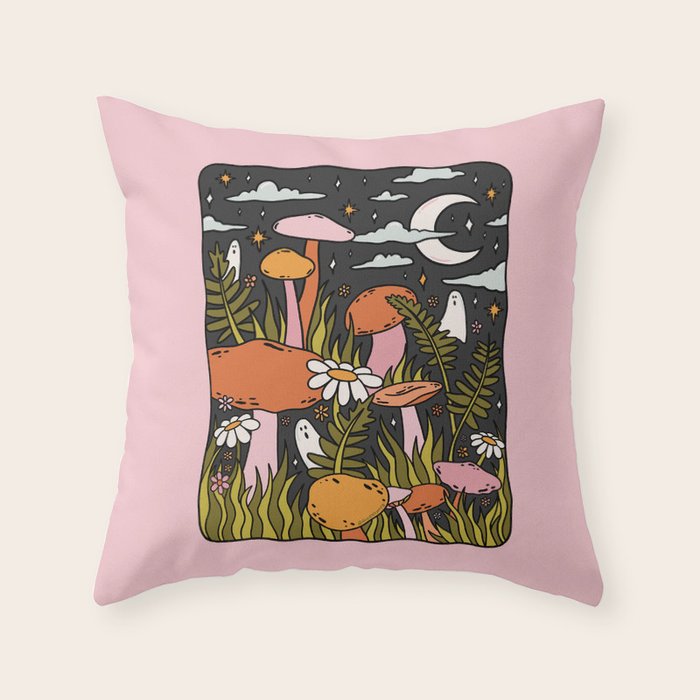 Ghosts in the Forest Throw Pillow Gallery Image 1