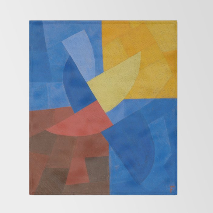 Otto Freundlich Komposition (Ca. 1932) Kunstmuseum Basel Colorful Geometric Art Throw Blanket Gallery Image 2