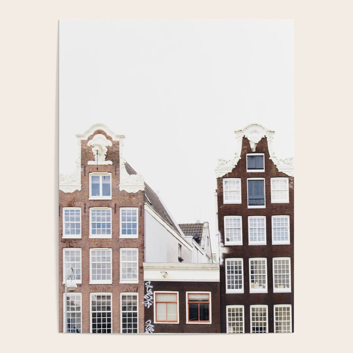 Crooked Amsterdam Houses | Architecture Art Print | Travel Photography Poster Gallery Image 1