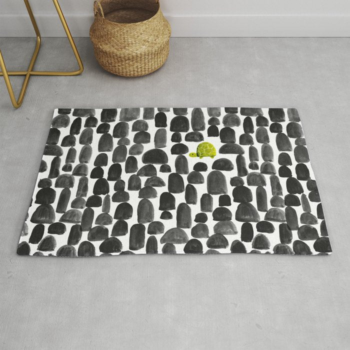 Turtle in Stone Garden Rug Gallery Image 1