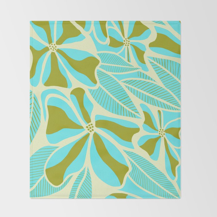 Aloha Blues Throw Blanket Gallery Image 2
