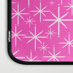 Hot Pink Mid Century Modern Twinkling Stars Retro Atomic Pattern Laptop Sleeve Gallery Image 3
