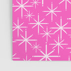 Hot Pink Mid Century Modern Twinkling Stars Retro Atomic Pattern Poster Gallery Image 3