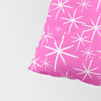 Hot Pink Mid Century Modern Twinkling Stars Retro Atomic Pattern Pillow Sham Gallery Image 4