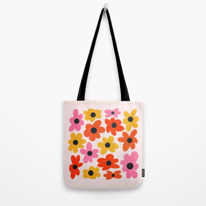 Retro Flowers: Pastel Edition Tote Bag Gallery Image 2