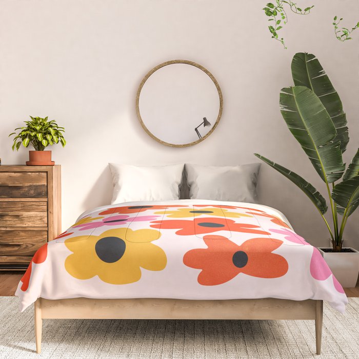Retro Flowers: Pastel Edition Comforter Gallery Image 3
