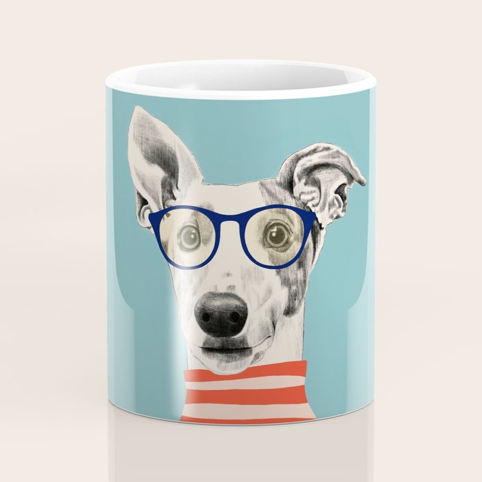 Portrait of a greyhound dog II Coffee Mug Gallery Image 4