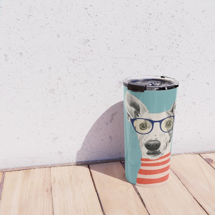 Portrait of a greyhound dog II Travel Mug Gallery Image 4