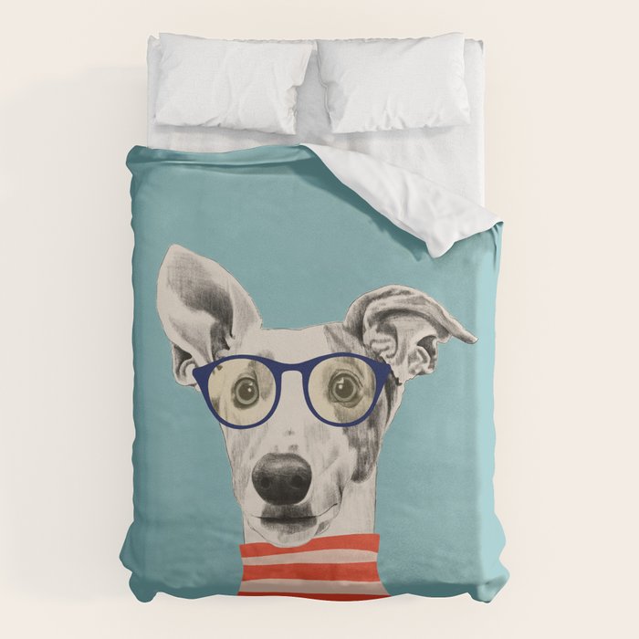 Portrait of a greyhound dog II Duvet Cover Gallery Image 6