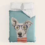 Portrait of a greyhound dog II Duvet Cover Gallery Image 6