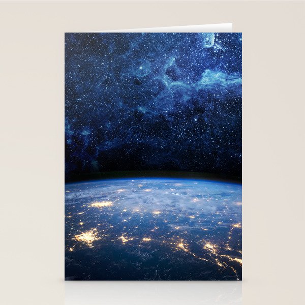 Earth and Galaxy Stationery Card Gallery Image 2