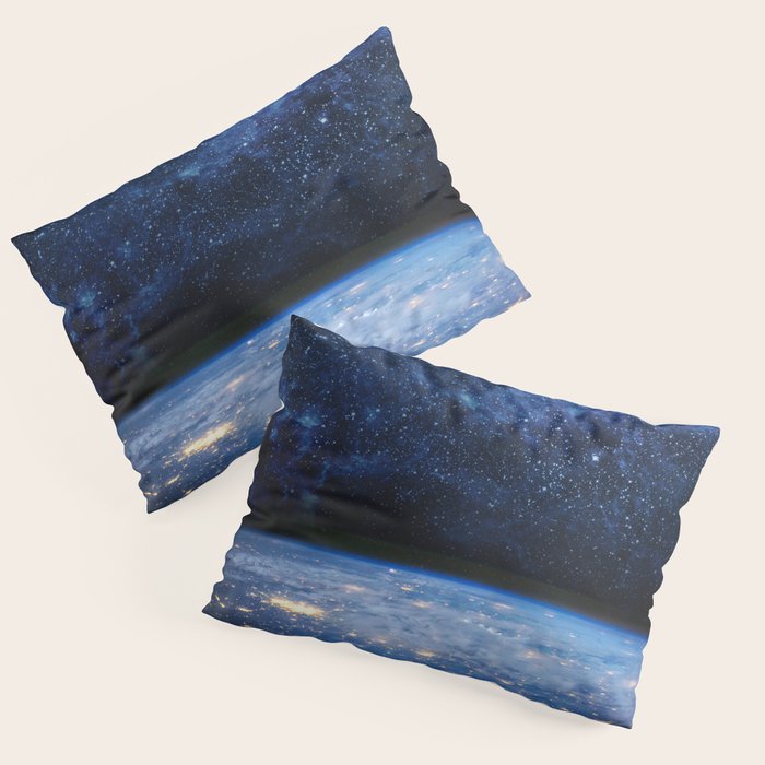 Earth and Galaxy Pillow Sham Gallery Image 1