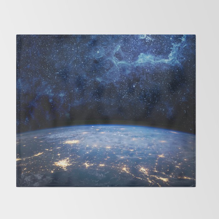 Earth and Galaxy Throw Blanket Gallery Image 2
