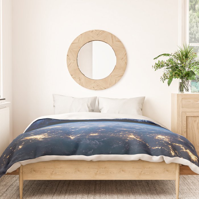 Earth and Galaxy Duvet Cover Gallery Image 3
