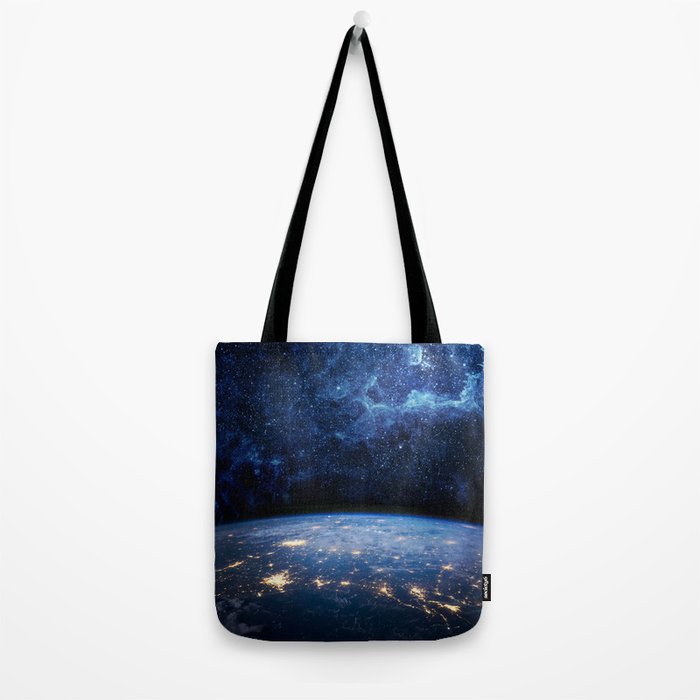 Earth and Galaxy Tote Bag Gallery Image 2