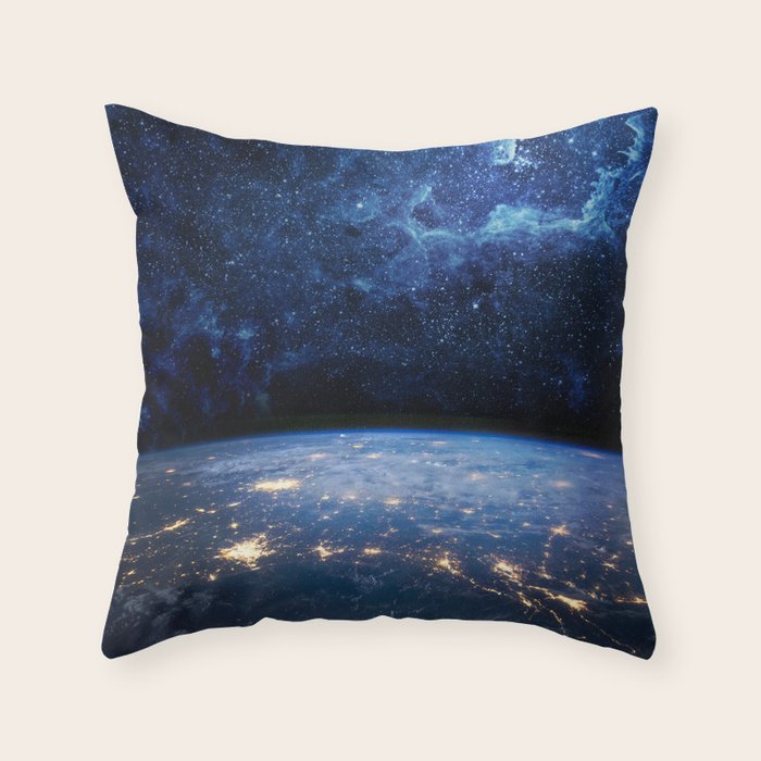 Earth and Galaxy Throw Pillow Gallery Image 6