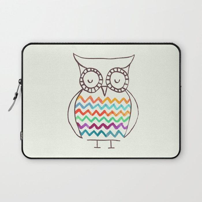 Chevron Owl Laptop Sleeve Gallery Image 1