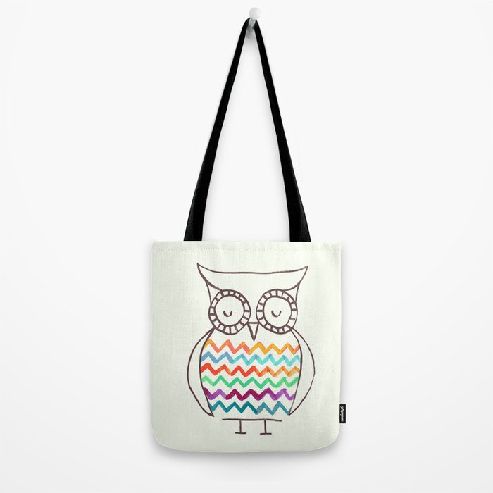 Chevron Owl Tote Bag Gallery Image 2