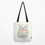 Chevron Owl Tote Bag Gallery Image 2