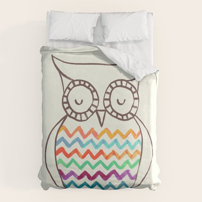 Chevron Owl Duvet Cover Gallery Image 6