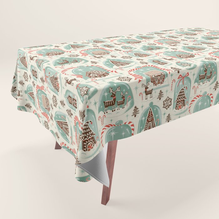 Gingerbread Village Cream Tablecloth Gallery Image 1