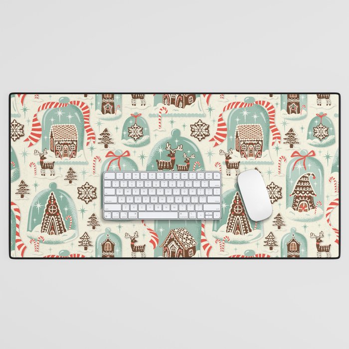 Gingerbread Village Cream Desk Mat Gallery Image 1