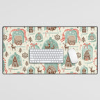 Gingerbread Village Cream Desk Mat Gallery Image 1