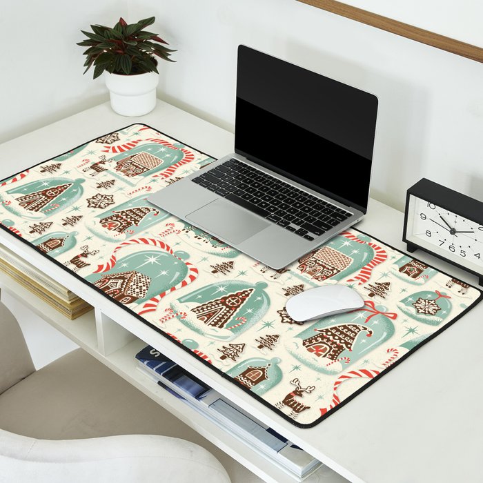 Gingerbread Village Cream Desk Mat Gallery Image 2