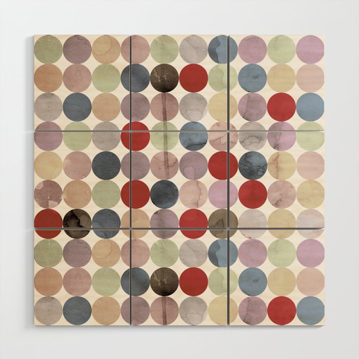Winter Polka Dots Wood Wall Art Gallery Image 1