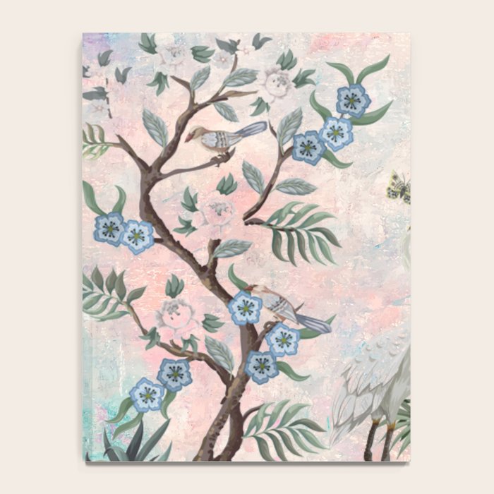 Chinoiserie Pastel Peacock Garden Fresco Notebook Gallery Image 4