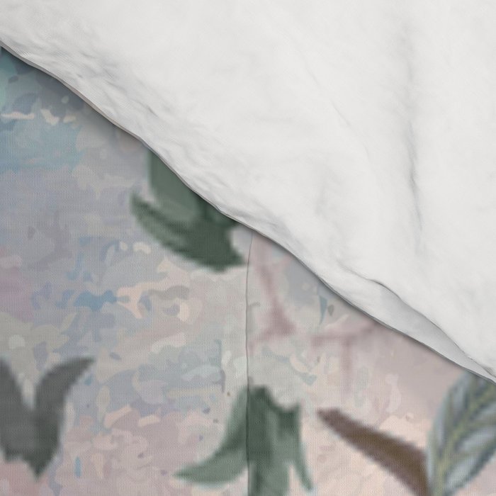 Chinoiserie Pastel Peacock Garden Fresco Comforter Gallery Image 4
