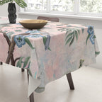 Chinoiserie Pastel Peacock Garden Fresco Tablecloth Gallery Image 3