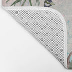 Chinoiserie Pastel Peacock Garden Fresco Bath Mat Gallery Image 2