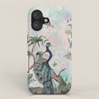 Chinoiserie Pastel Peacock Garden Fresco iPhone Case Gallery Image 1